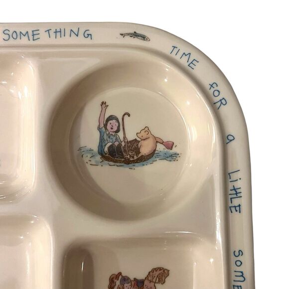 Vintage Winnie the Pooh Selandia Melamine Kids Tray Time for a Little Something - Picture 3 of 7